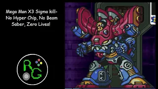 Mega Man X3:  Sigma  Kill with no Hyper Chip, no Beam Saber, and Zero still alive!  #X-Treme Danger