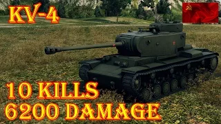 KV-4  10 kills 6200 Damage Swamp  World of Tanks