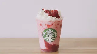 How to make Strawberries and Cream Frappe (Starbucks Inspired)