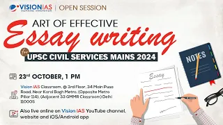 Open Session on Art of Effective Essay Writing | 23rd October, 1PM