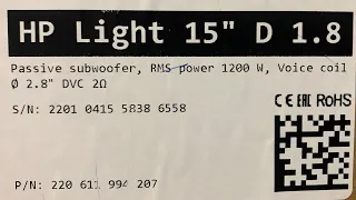 Pride HP Light 15" 1200 W тест. Alpine pxa-710. Rcd-350.