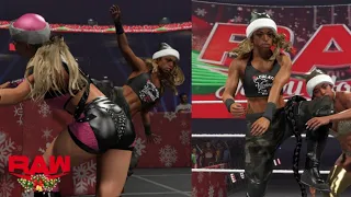 WWE 2K23 RAW CHRISTMAS ZOEY STARK VS NATALYA + ZOEY DESTROYS BIANCA BELAIR