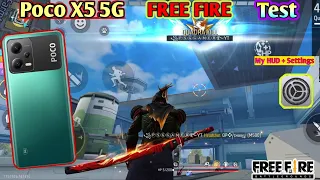 POCO X5 5G Free Fire Test || POCO X5 5G Free Fire Gameplay + Heating + Battery Drain Test.