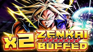 ONE SHOT ULTRA GOGETA?! 2x ZENKAI BUFFED 14* SSJ TRUNKS DECIMATES THE META! | Dragon Ball Legends