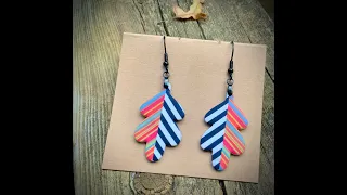 POLYMER CLAY STRINGS AND STRIPES SLAB VENEERS