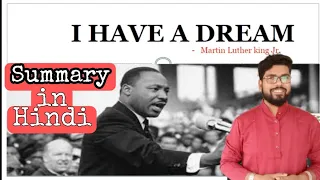 I have a Dream by Martin Luther King Jr. in hindi (Summary) | line by line explained by #Psthakur