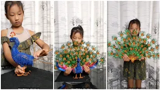 How to make a Peacock with copper wire | TIKTOK CHINA 🇨🇳 | DIY