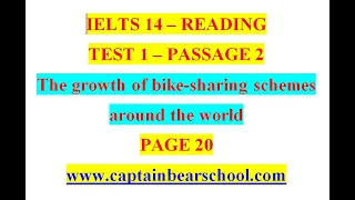 READING - IELTS 14 - THE GROWTH OF BIKE SHARING SCHEME AROUND THE WORLD