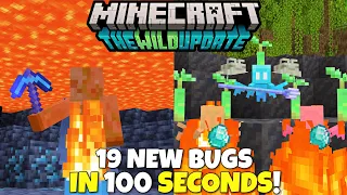 19 Wild Update Bugs In 100 Seconds! (Minecraft 1.19)