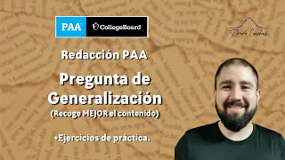 Pregunta de GENERALIZACIÓN - Redacción PAA - UDG / ITESM / ITAM / CIDE / UTP