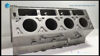 Metal 3D printing engine parts.
