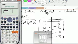 using calculator to compute correlation coefficient