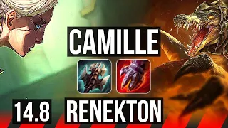 CAMILLE vs RENEKTON (TOP) | Rank 2, Rank 1 Camille, 9/4/18 | KR Challenger | 14.8