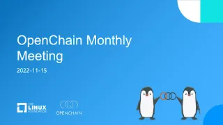 OpenChain Monthly Meeting 2022-11-15 (Asia and USA)