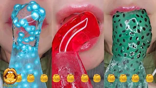 8 Minutes ASMR Satisfying Eating FROZEN HONEY JELLY🍯Emoji Food Challenge Mukbang 먹방