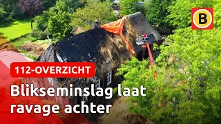 Huis met rieten dak vliegt in brand na blikseminslag 🔥 | Omroep Brabant