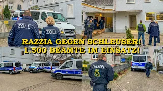 [Große Razzia gegen Schleuser] 1.500 Beamte von Bundespolizei und Zoll in 5 Bundesländern im Einsatz