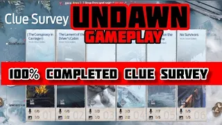 UNDAWNgameplay. all CLUE SURVEY locations 100% completed