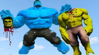 HULK VS BLUE HULK -  EPIC BATTLE  | Grand Theft Auto V