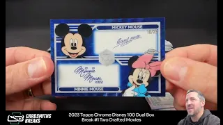 2023 Topps Chrome Disney 100 Dual Box Break #1