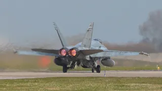[4K] Frisian Flag 2022 Leeuwarden Air Base I F-18C, F-16, Mirage & more I long Video! with ATC!