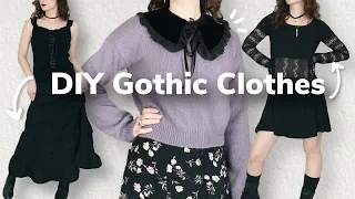 Making gothic clothing from upcycled materials | 3 goth style sewing projects