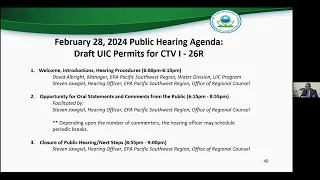 Public hearing for the Carbon TerraVault I - 26R proposed draft UIC permits.