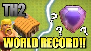 TOWN HALL 2 WORLD RECORD! | HIGHEST LEVEL TH2 PLAYER INTHE WORLD 2017 | Clash Of Clans World Records