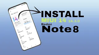 👍Install MIUI 14 on Redmi Note 8 Download link Add Step by Step | (हिंदी)