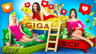 Chica Pobre Popular VS Rica Impopular VS Mega Rica Popular| Situaciones Divertidas por RATATA COOL