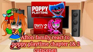 Afton family react to poppy playtime cutscenes