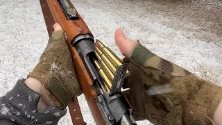 Swedish 96/38 Mauser POV firing (featuring snow)