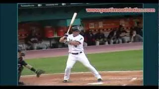 Dan Uggla Slow Motion Home Run Baseball Swing - Hitting Mechanics Instruction Marlins Braves MLB