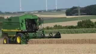 Dreschen 2015 mit Johne Deere 2256 Hillmaster