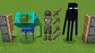 mutant zombie + netherite armor + enderman = ???