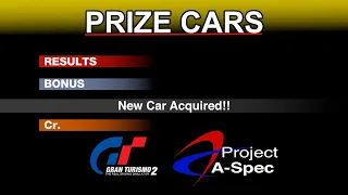 The Prize Cars in Gran Turismo 2 Project A-Spec [Version 1.1]