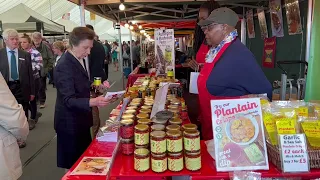 HRH Princess Anne buying our Aubergine & Mushroom Pesto