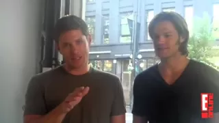 Supernatural on Set - Jensen & Jared E! Online Interview - P.1