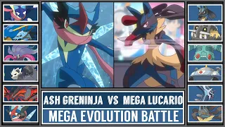 ASH GRENINJA vs MEGA LUCARIO | Ash's Best Pokémon Battle