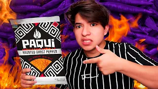 COMI LA BOLSA DE PAPAS MAS PICANTES DEL MUNDO | paqui haunted ghost pepper