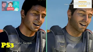 GAME UNCHARTED 1 PS3 VS PS4 REMASTERED