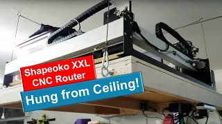 Shapeoko XXL CNC Router Hung from the Ceiling & making Signs