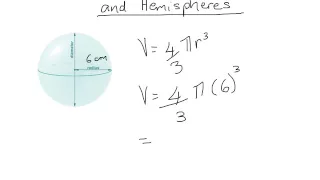 Volumes of Spheres and Hemispheres