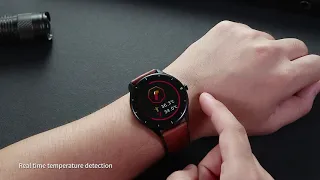 Body Temperature Full Round Full Touch Smartwatch with Heart Rate