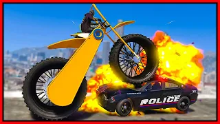 GTA 5 RP - Monster Bike Destroys Cops