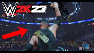 How To Do Double Title Entrances With Custom Superstars In WWE 2K23 (NOT CLICKBAIT)