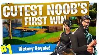 The Cutest Noob in Fortnite gets his first Win!