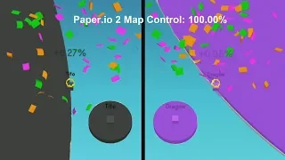 Paper.io 2 Map Control: 100.00%  Vs World Record