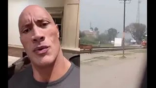 The Rock Reacts to Donkey Gets Hit by Train (REAL)