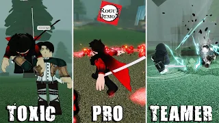 Types of Players in Rogue Demon Roblox